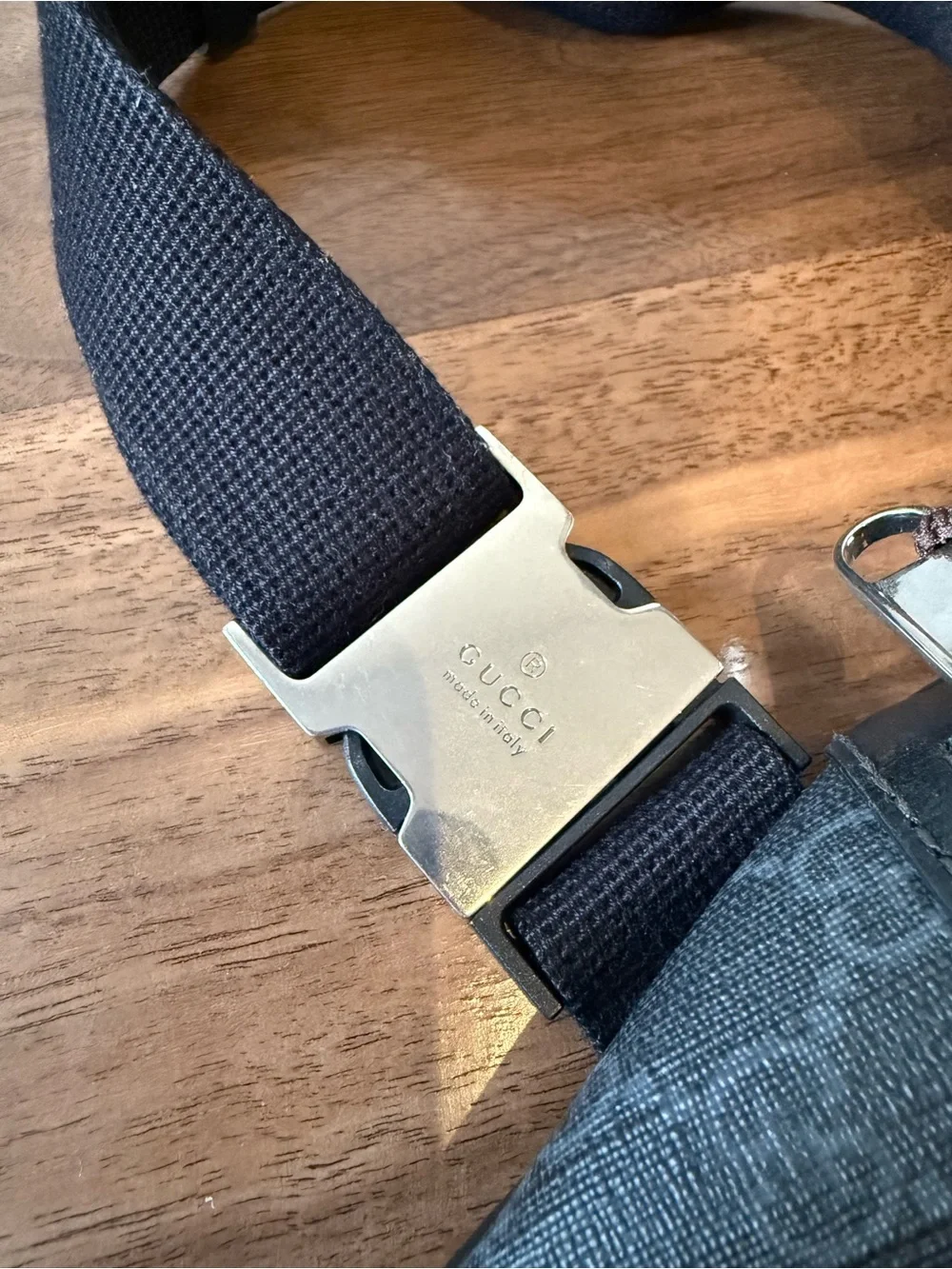 Gucci Black GG Monogram Waist Pack